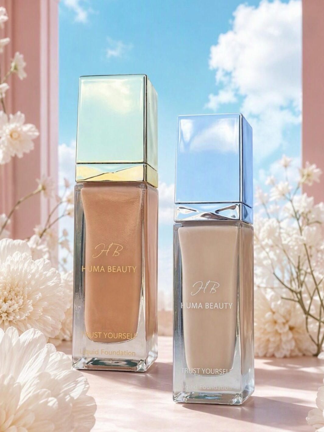 Set fond de ten Huma Beauty HB 01 si HB 03