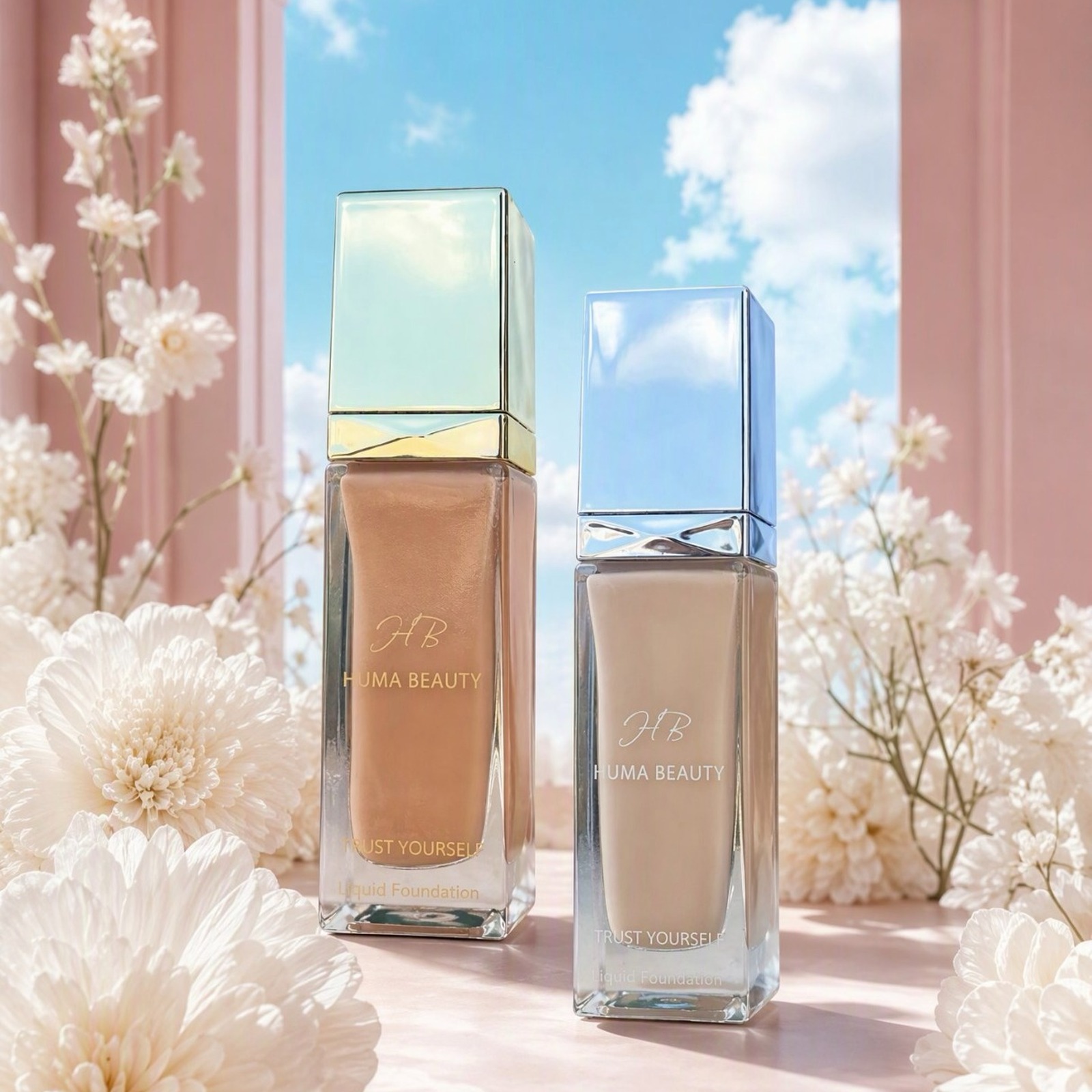 Set fond de ten Huma Beauty HB 01 si HB 03